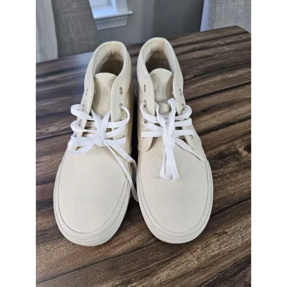 Polo Ralph Lauren Keaton Chukka Sneakers Ecru Cream White Mid-Top Shoe Men’s 8.5