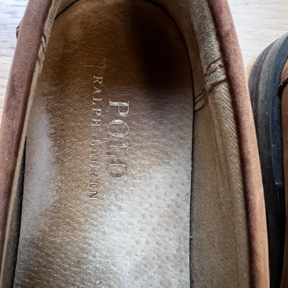 Polo Ralph Lauren Kennith Tan Suede Leather Loafers Size 8.5 D