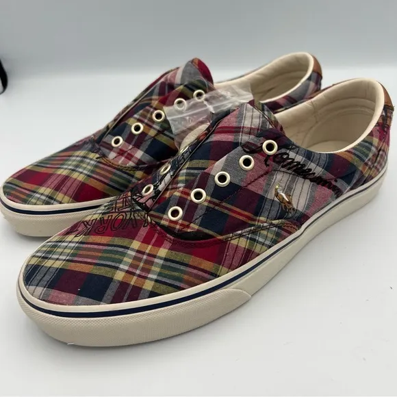 Polo Ralph Lauren Plaid Mens Sneakers
