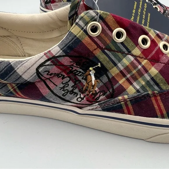 Polo Ralph Lauren Plaid Mens Sneakers