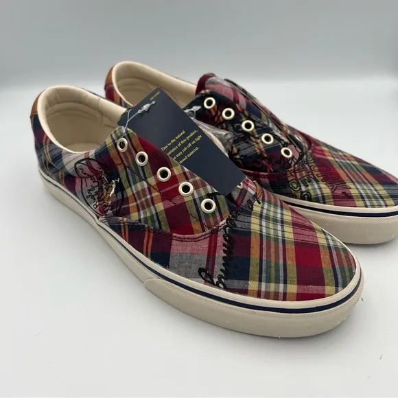 Polo Ralph Lauren Plaid Mens Sneakers