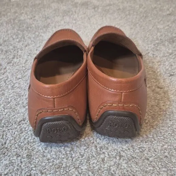Polo Ralph Lauren Reynold Slip On Penny Loafers Men’s 10 Brown Leather