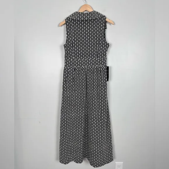 POMANDER PLACE Black Eyelet Sleeveless Noelle Maxi Dress Size SMALL