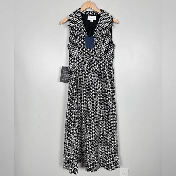 POMANDER PLACE Black Eyelet Sleeveless Noelle Maxi Dress Size SMALL