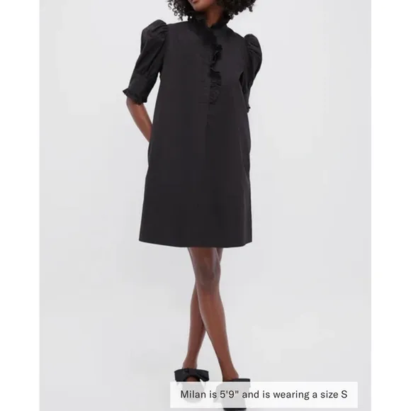 POMANDER PLACE Black Gracelyn Mini Dress