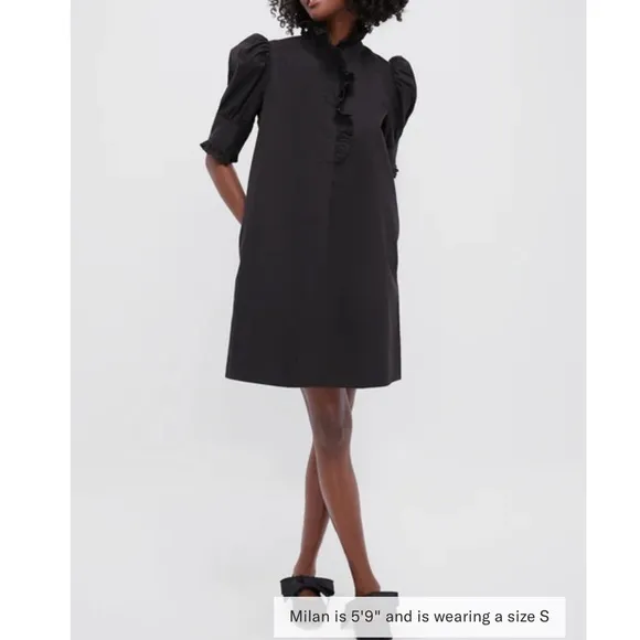 POMANDER PLACE Black Gracelyn Mini Dress