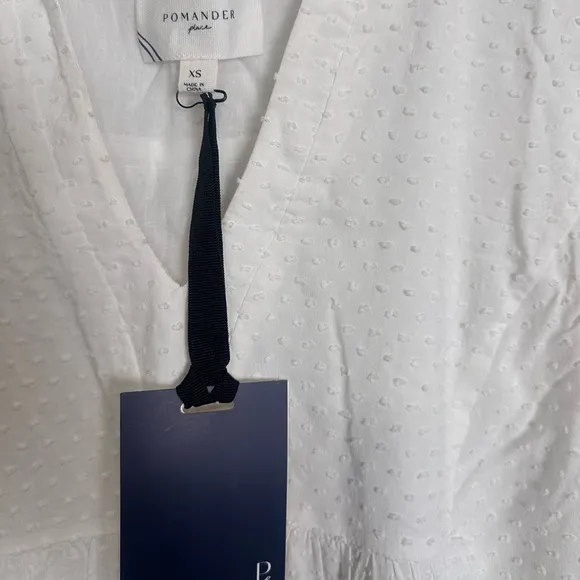 POMANDER PLACE White Swiss Dot Kenzo Dress XS