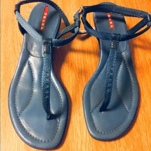 Prada Azure kitten heels thong sandals