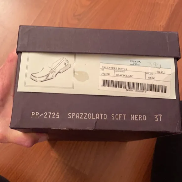 Prada Black Loafers size 37