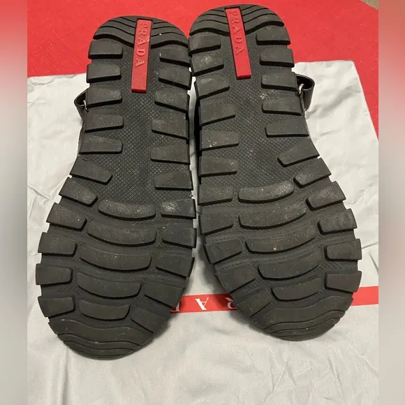 Prada criss cross sandals size 40