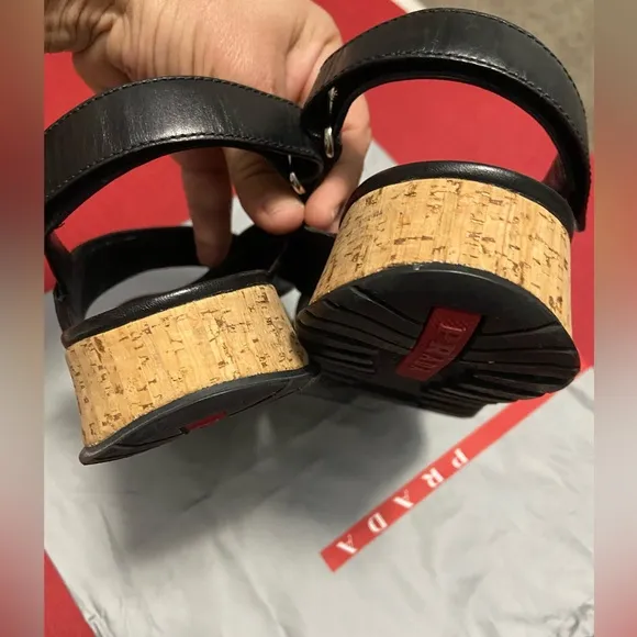Prada criss cross sandals size 40