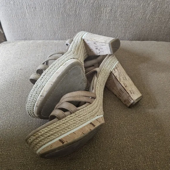 Prada Leather Espadrilles in Neutral Color Size 39.5