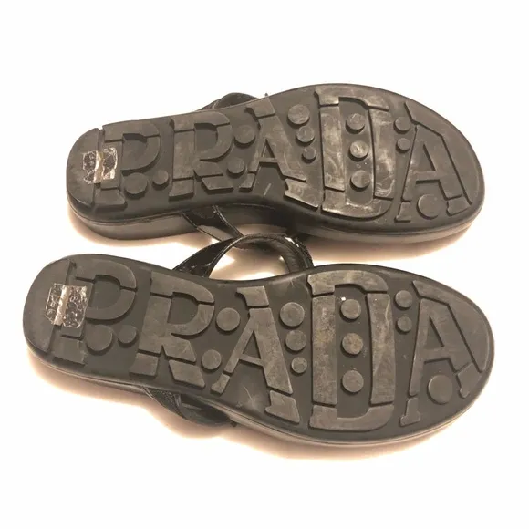 Prada Thong black sandals