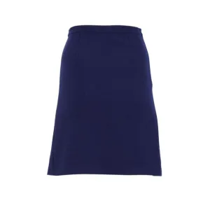 Pre Loved Diane Von Furstenberg Pleated-Back Knee-Length Skirt in Navy Blue