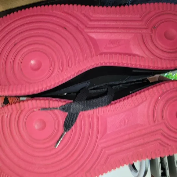Price DROP- Kids Black and Pink High-Top Sneakers
