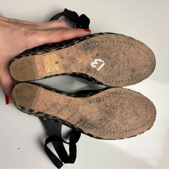 Proenza Schouler wedge espadrilles leather tie front sandals