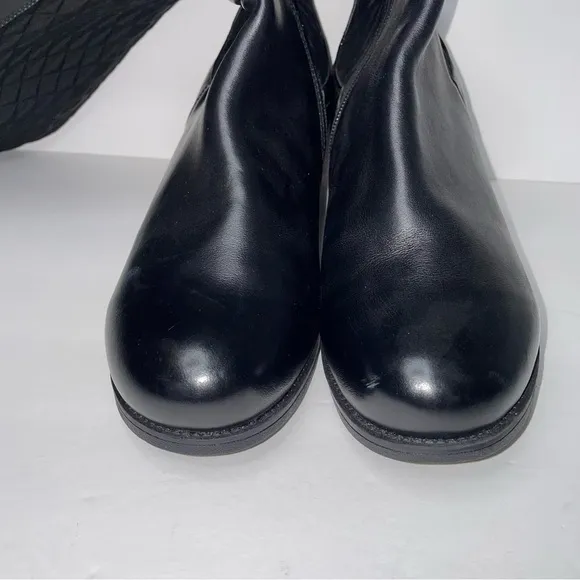 Propet Talise X-Wide Calf Black Tall Boots Block Heel