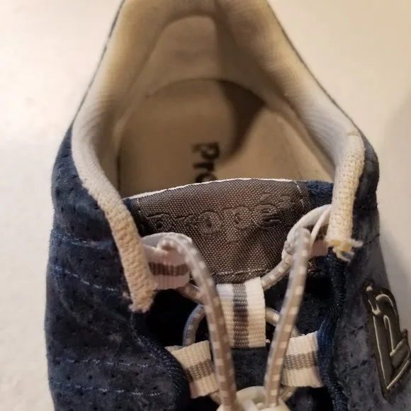 Prope't Womens Blue Suede Travel Walker Evo Walking Running Sneakers Size 7.5 WD