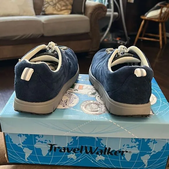 PROPET Travel Walker W3218 Women's Navy Blue Suede Ortholite Shoes. Size 9.