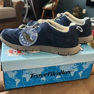 PROPET Travel Walker W3218 Women's Navy Blue Suede Ortholite Shoes. Size 9.