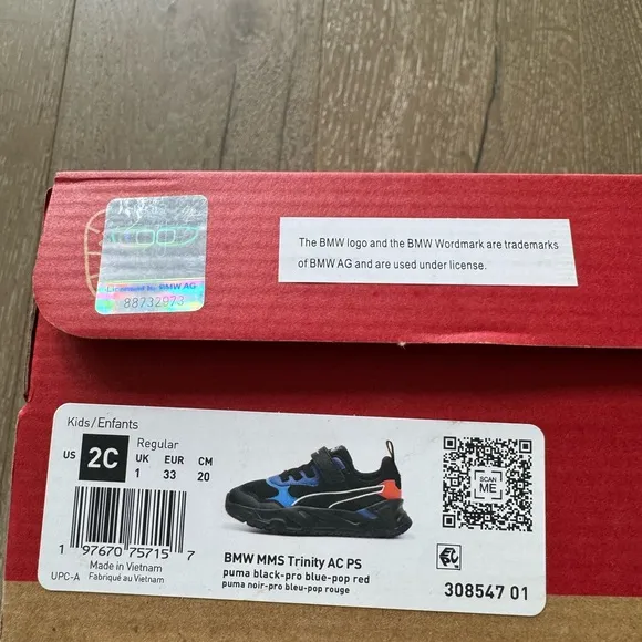 Puma BMW MMS Trinity Kids Blue and Black Sneakers
