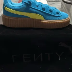 Puma Kids Blue and Yellow Sneakers