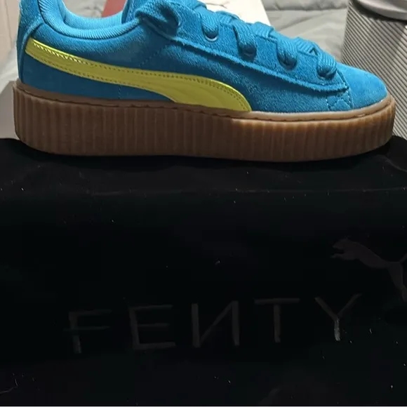 Puma Kids Blue and Yellow Sneakers