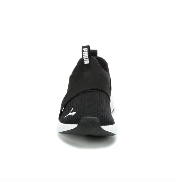 PUMA PROWL SLIP ON SNEAKERS BLACK AND WHITE