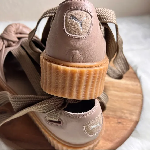 Puma x Fenty by Rihanna Leather Bow Accents Espadrilles Size 7.5 NWOB