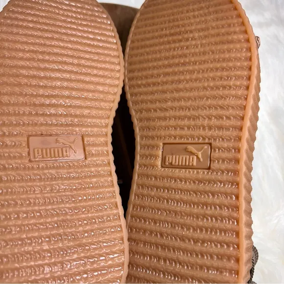 Puma x Fenty by Rihanna Leather Bow Accents Espadrilles Size 7.5 NWOB