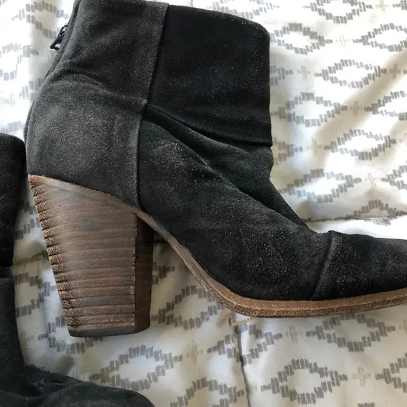 rag &amp; bone Black and Brown Newbury Suede Boots