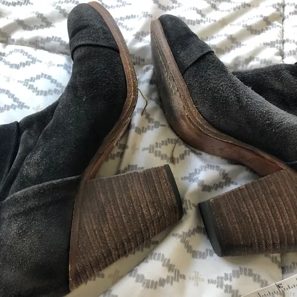 rag &amp; bone Black and Brown Newbury Suede Boots