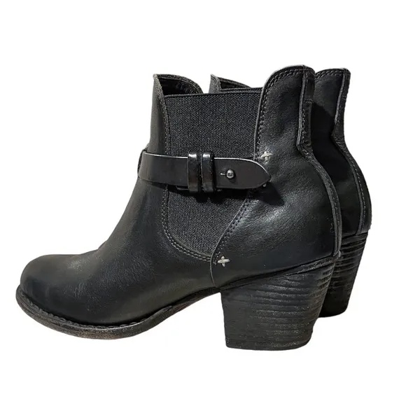Rag &amp; Bone Goodyear Black Leather Durham Chelsea Ankle Booties