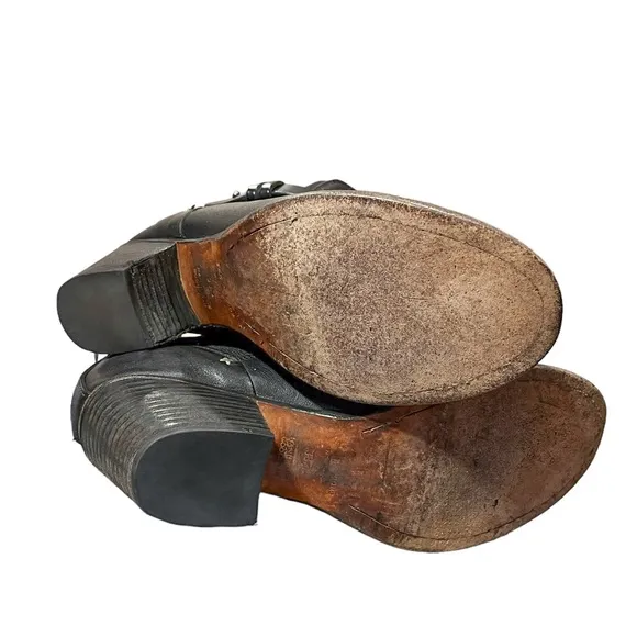Rag &amp; Bone Goodyear Black Leather Durham Chelsea Ankle Booties