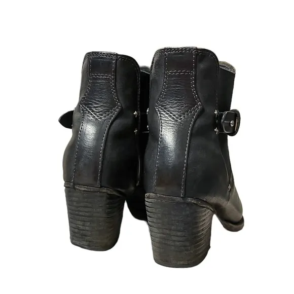 Rag &amp; Bone Goodyear Black Leather Durham Chelsea Ankle Booties