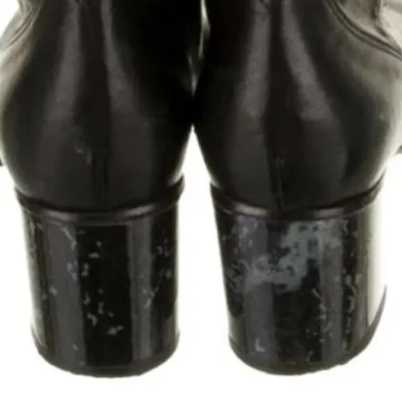 Rag &amp; Bone Leather Over The Knee Boots Size 37 (7) Suede Pony Hair Trim