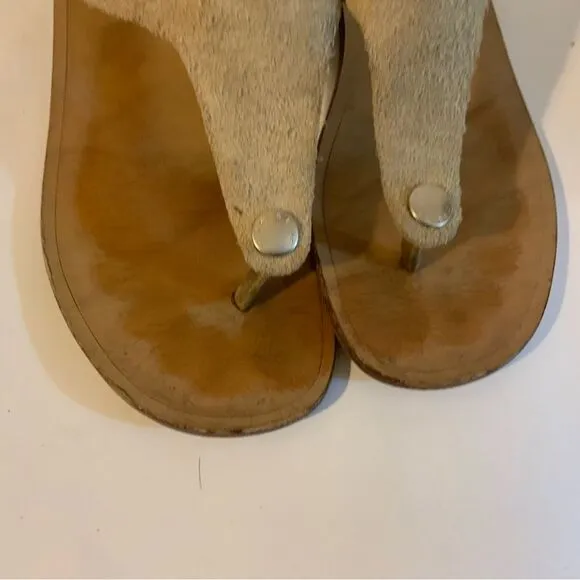 rag &amp; bone  leather thong sandals 36.5 Tan Beige
