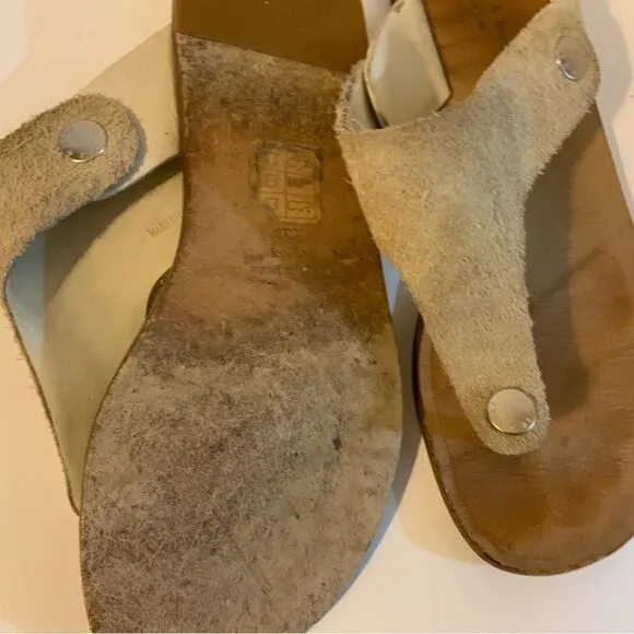 rag &amp; bone  leather thong sandals 36.5 Tan Beige