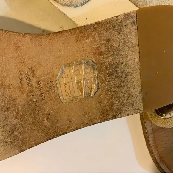 rag &amp; bone  leather thong sandals 36.5 Tan Beige