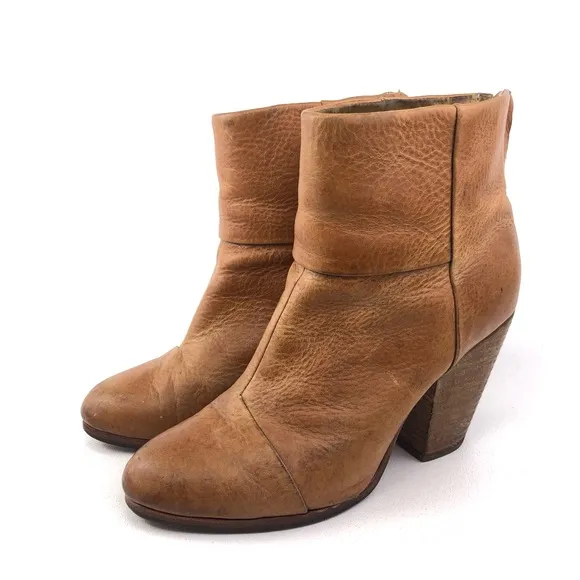 Rag &amp; Bone Newbury Back Zip Ankle Boots 8.5