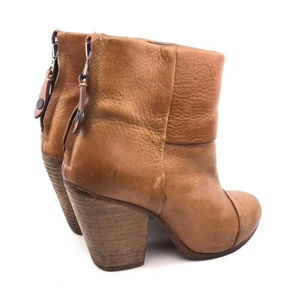 Rag &amp; Bone Newbury Back Zip Ankle Boots 8.5