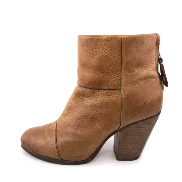 Rag &amp; Bone Newbury Back Zip Ankle Boots 8.5