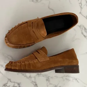 Rag &amp; Bone Sid Loafers – Tobacco Suede – Size 39.5​