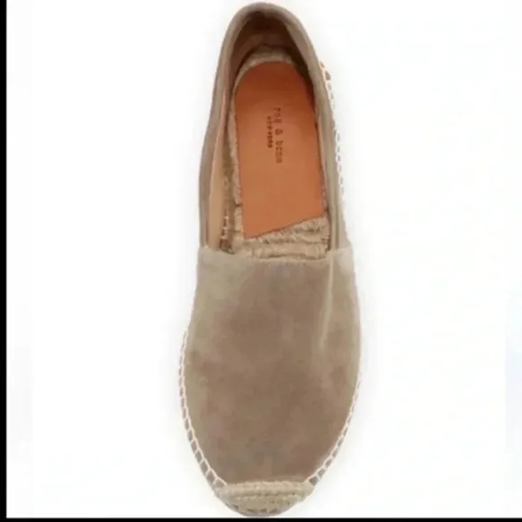 Rag and bone women’s tan suede leather espadrilles size 37.5/7