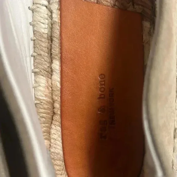 Rag and bone women’s tan suede leather espadrilles size 37.5/7