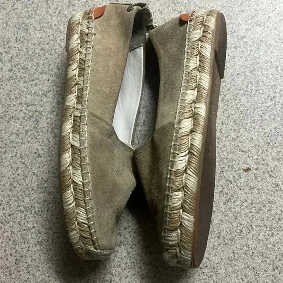 Rag and bone women’s tan suede leather espadrilles size 37.5/7