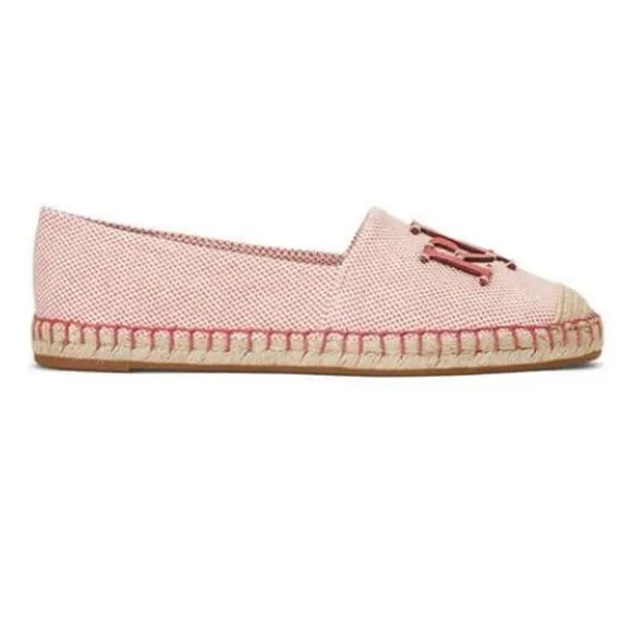 Ralph Lauren Cameron Logo Slip-On Espadrille Flats in Rose Size 7
