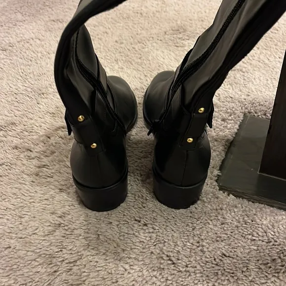 Ralph Lauren Micah Wide Calf boots black Riding women’s 6.5 regular width new