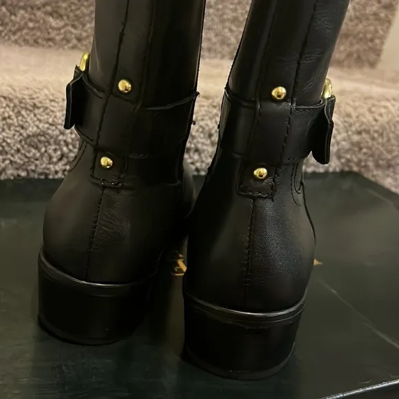Ralph Lauren Micah Wide Calf boots black Riding women’s 6.5 regular width new