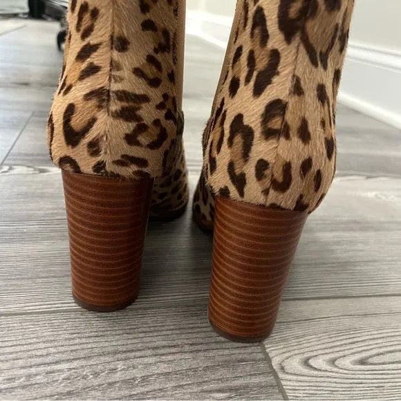 Ralph Lauren Mylah Bootie Calf Hair Cheetah Print Boots